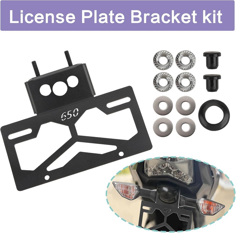 RIDLOG Ninja 650 Fender Eliminator Kit Z650 Fender Eliminator Bracket Fit for 2017-2025 Kawasaki Z650 Ninja EX650 License Plate Bracket Holder Mount for Z650 EX650 ABS Tail Tidy for Ninja 650 - Image 4